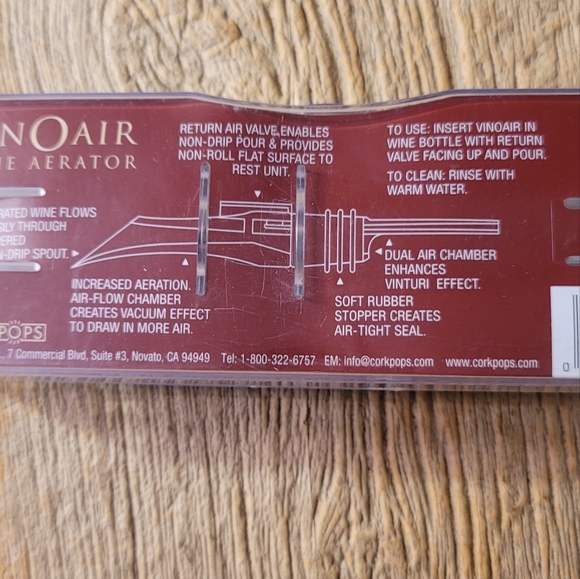 VINOAIR Wine Aerator, Made In USA - Picture 4 of 4
